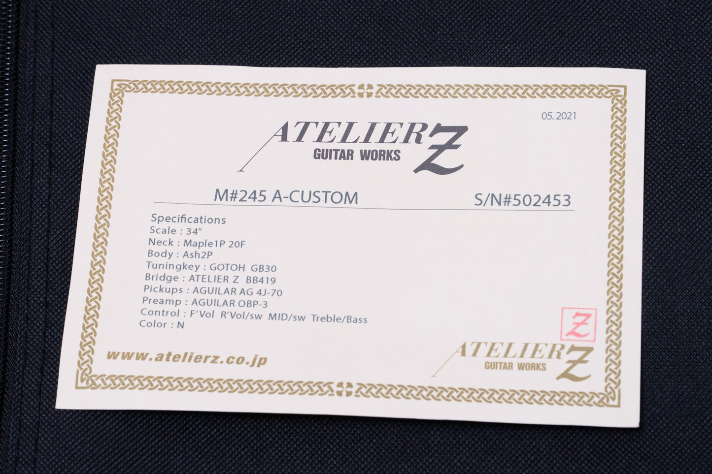 【used】ATELIER Z / M#245 A-Custom 2021 4.155kg #502453【GIB Yokohama】