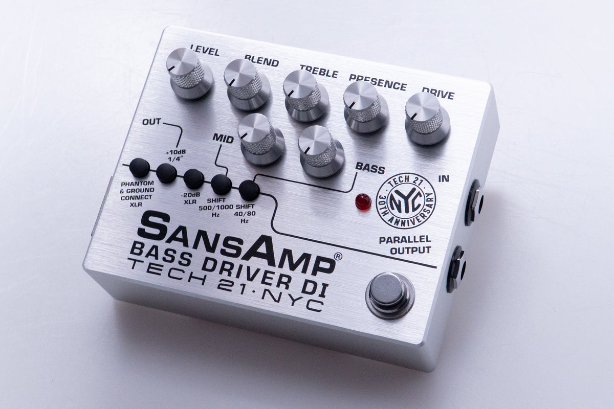 ベース TECH21 SANSAMP BASS DRIVER DI V2 30th Tech 21 SansAmp Bass Driver DI V2 Pedal | Sweetwater