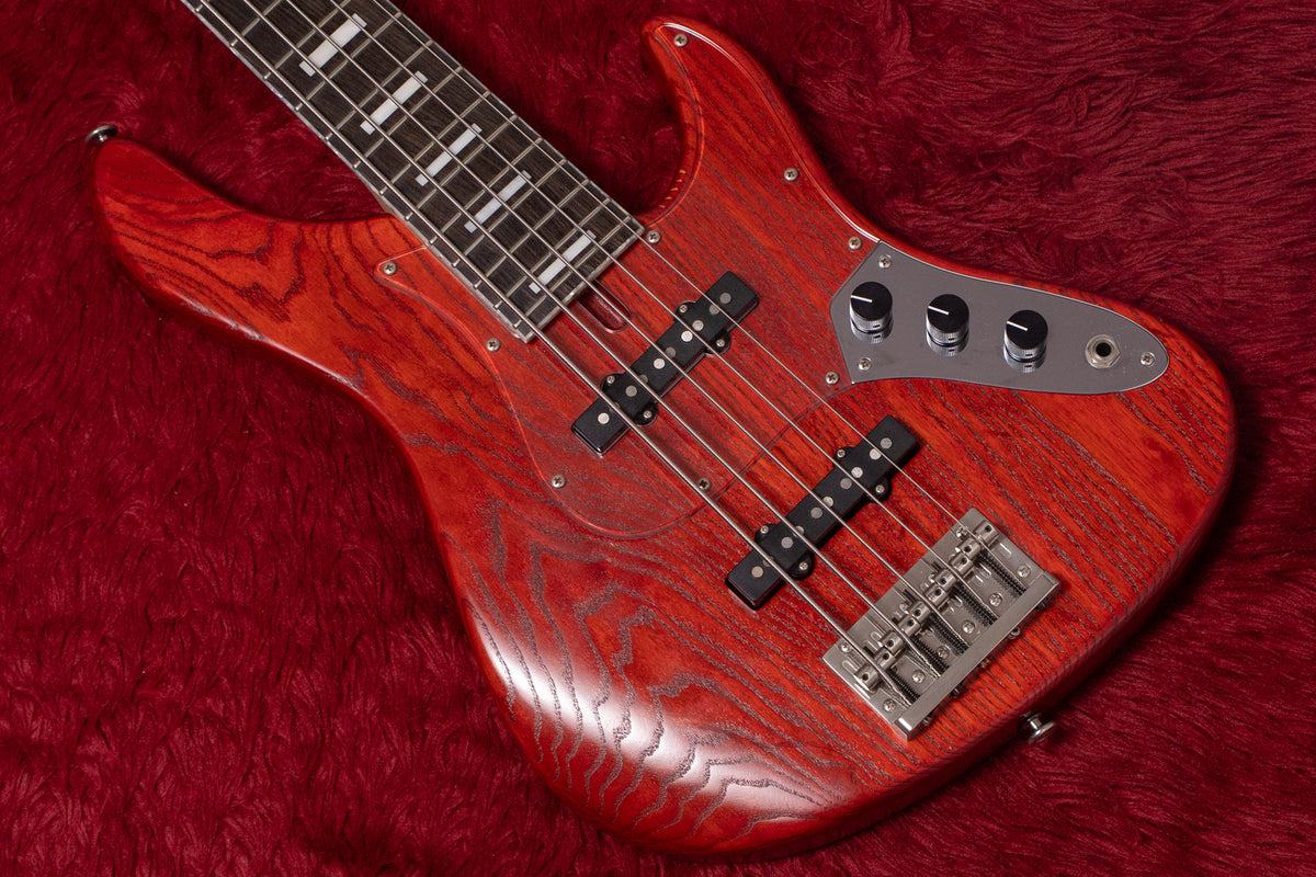 BACCHUS WL524DX-ASH RED/OIL 5弦ベース バッカスから24フレット仕様の5弦エレキベース「WL524DX-ASH