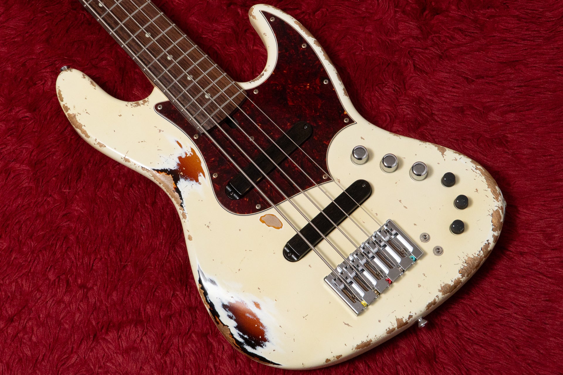 ベース Xotic XJ-1T 5st Heavy Aged used】Xotic / XJ-1T 5st Vintage White over 3TB Heavy Aged Alder/R