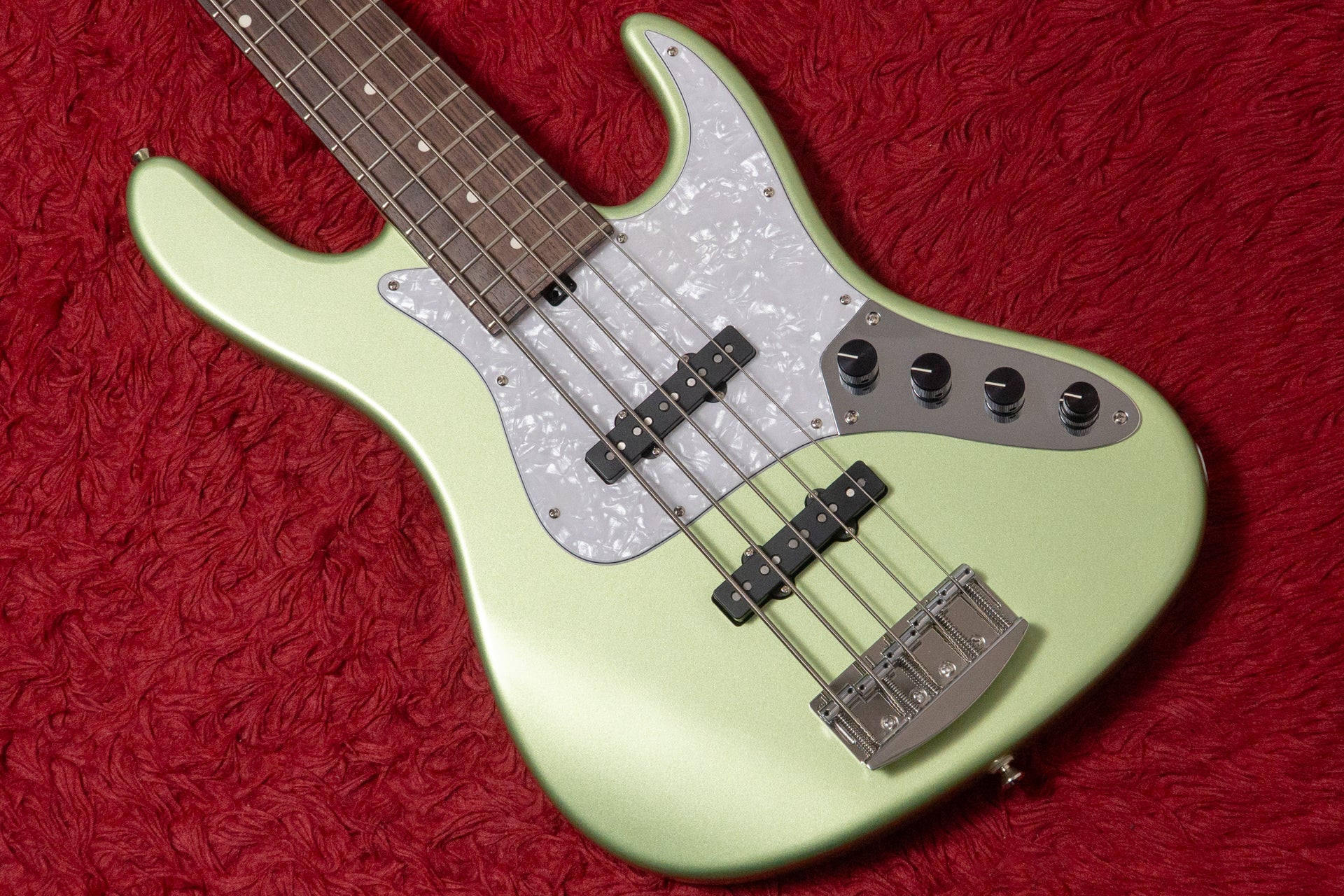 used】Kikuchi Guitars / Custom 5st J Bass Bracing Green 3.645kg #4