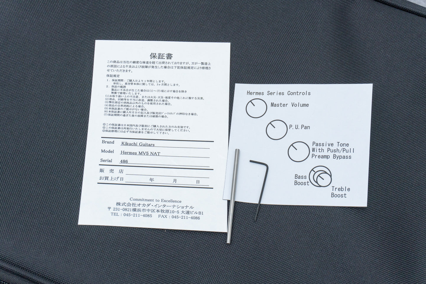 【new】Kikuchi Guitars / Hermes MV5 NAT 3.95kg #486【GIB Hyogo】