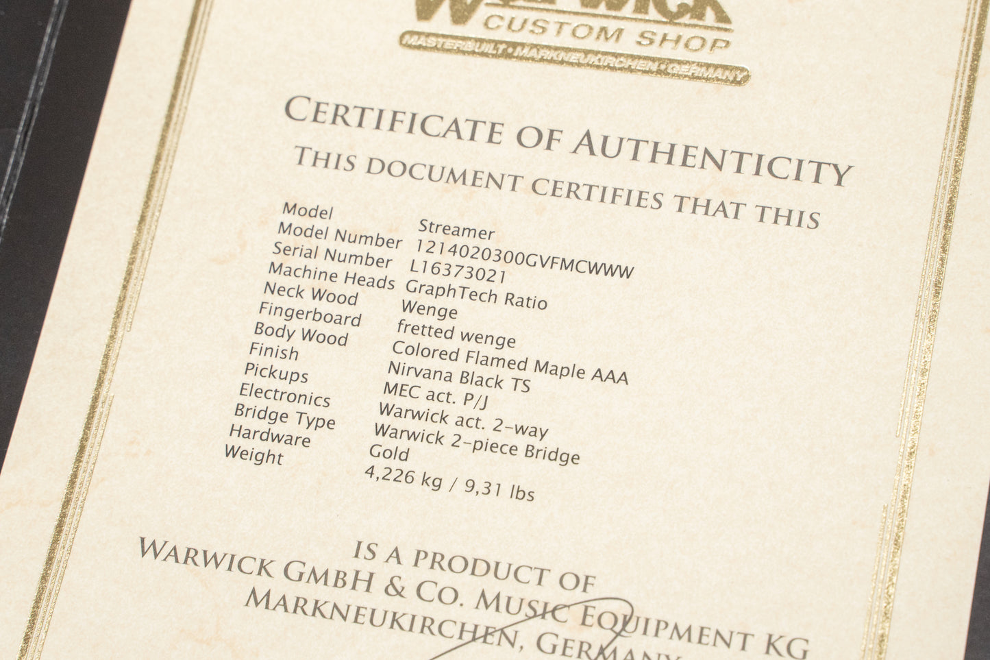 【중고】Warwick / Masterbuild CS Streamer LX 4 TS NB GH #L16373021 4.25【GIB Yokohama】