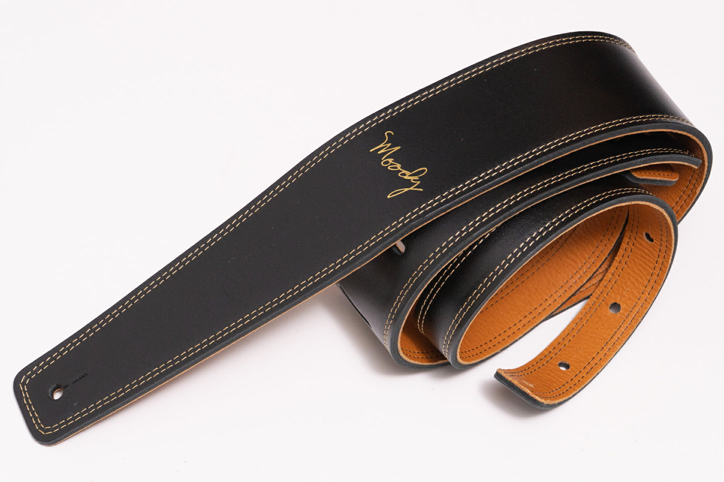 【new】Moody Straps / 2.5 Inch Black/Tobacco Leather Long Tail【GIB Yokohama】