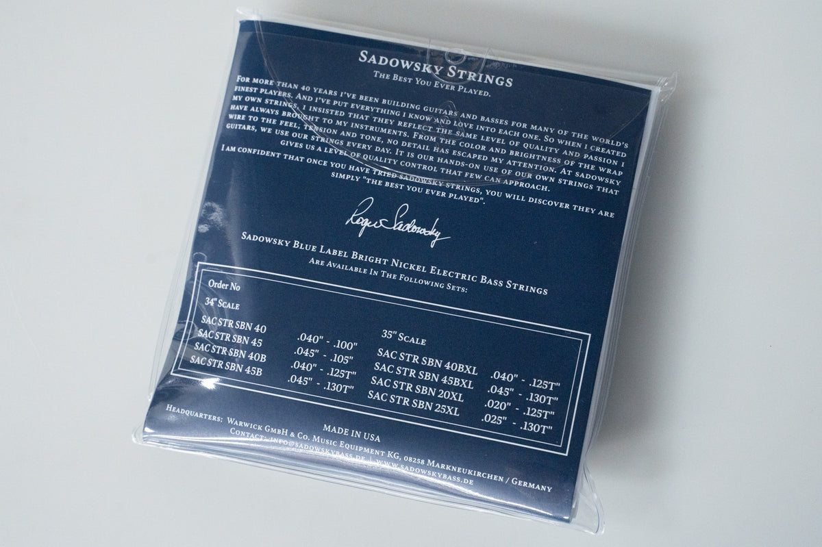 【new】sadowsky / SBN40 Blue 4-string Nickel Strings【GIB Yokohama】