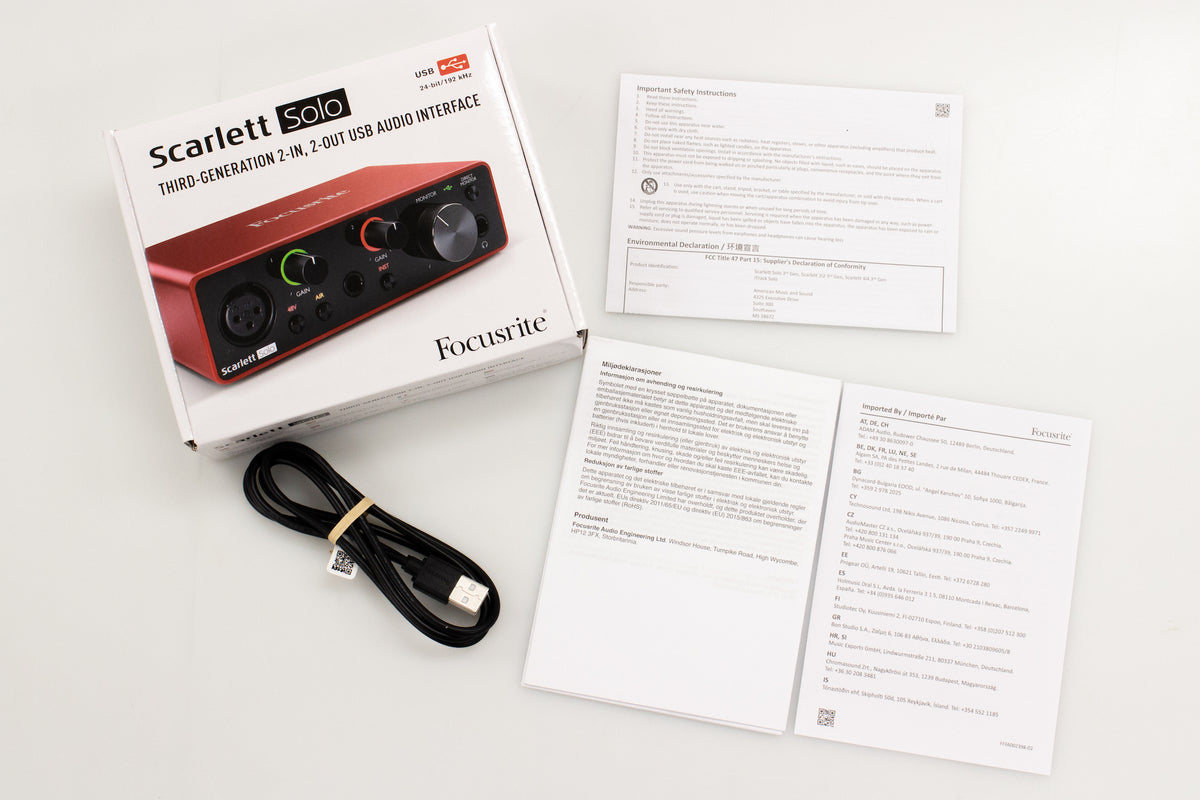【new】Focusrite / Scarlett solo Gen. 3【GIB Yokohama】