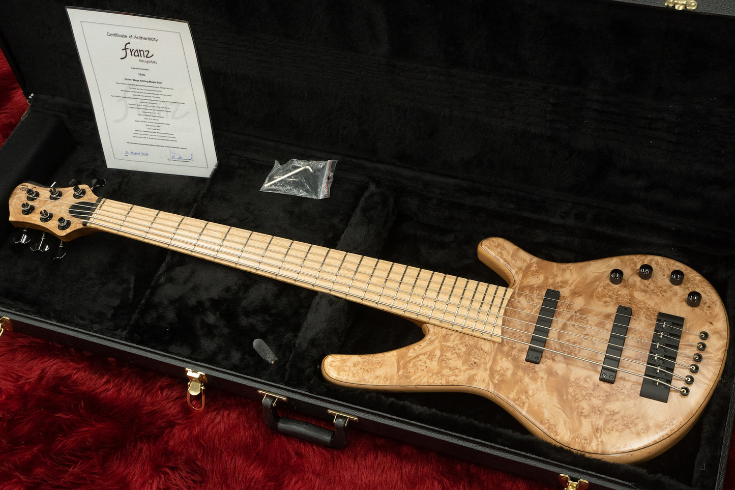 【used】Franz bass guitars / wega 6st maple burl #1515 4.67kg【GIB Yokohama】