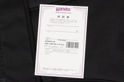 【new】Warwick / Rock Bass VAMPYRE 5st High Polish BLK 4.295kg #H568550-25【GIB Yokohama】