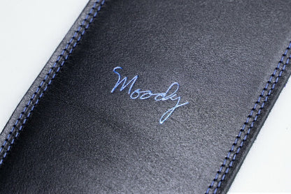 【new】Moody Straps / 4.0 Inch Black/Blue Suede Standard Tail 【GIB Yokohama】
