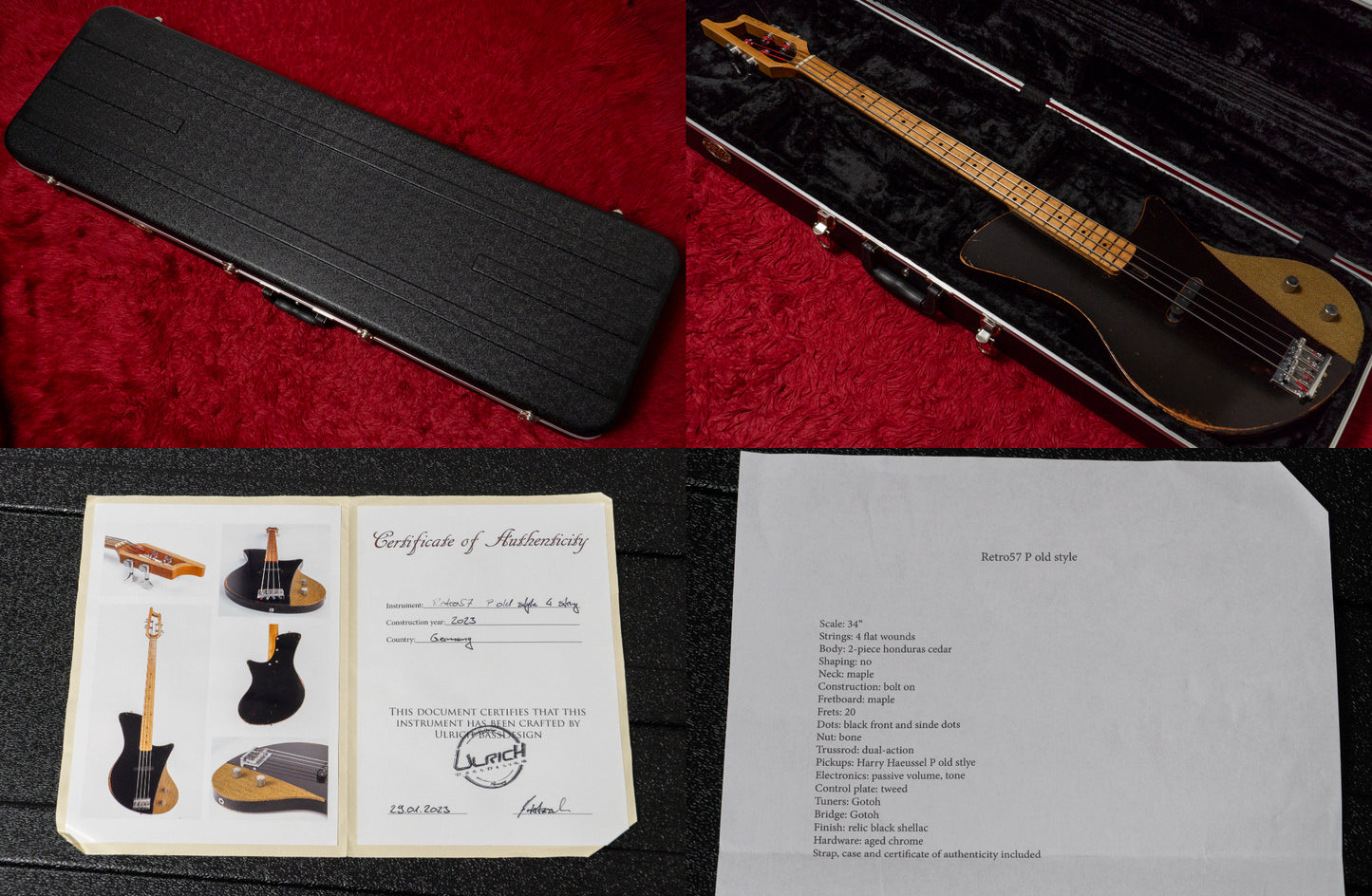 【used】Ulrich Bass Design / Retro57 P old style 4st Bass 2023 3.320kg【GIB Yokohama】