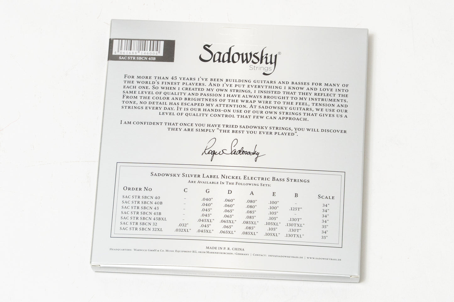 【new】Sadowsky / Silver Label SBCN45B Nickel for 5st【GIB Yokohama】