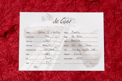 【new】De Gier / Bebop 5 Classic Candy Apple Red Aged 3.855kg #420【GIB Yokohama】