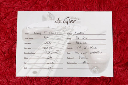 【new】De Gier / Bebop 5 Classic Ice Blue Metallic Aged 3.915kg #418【GIB Yokohama】