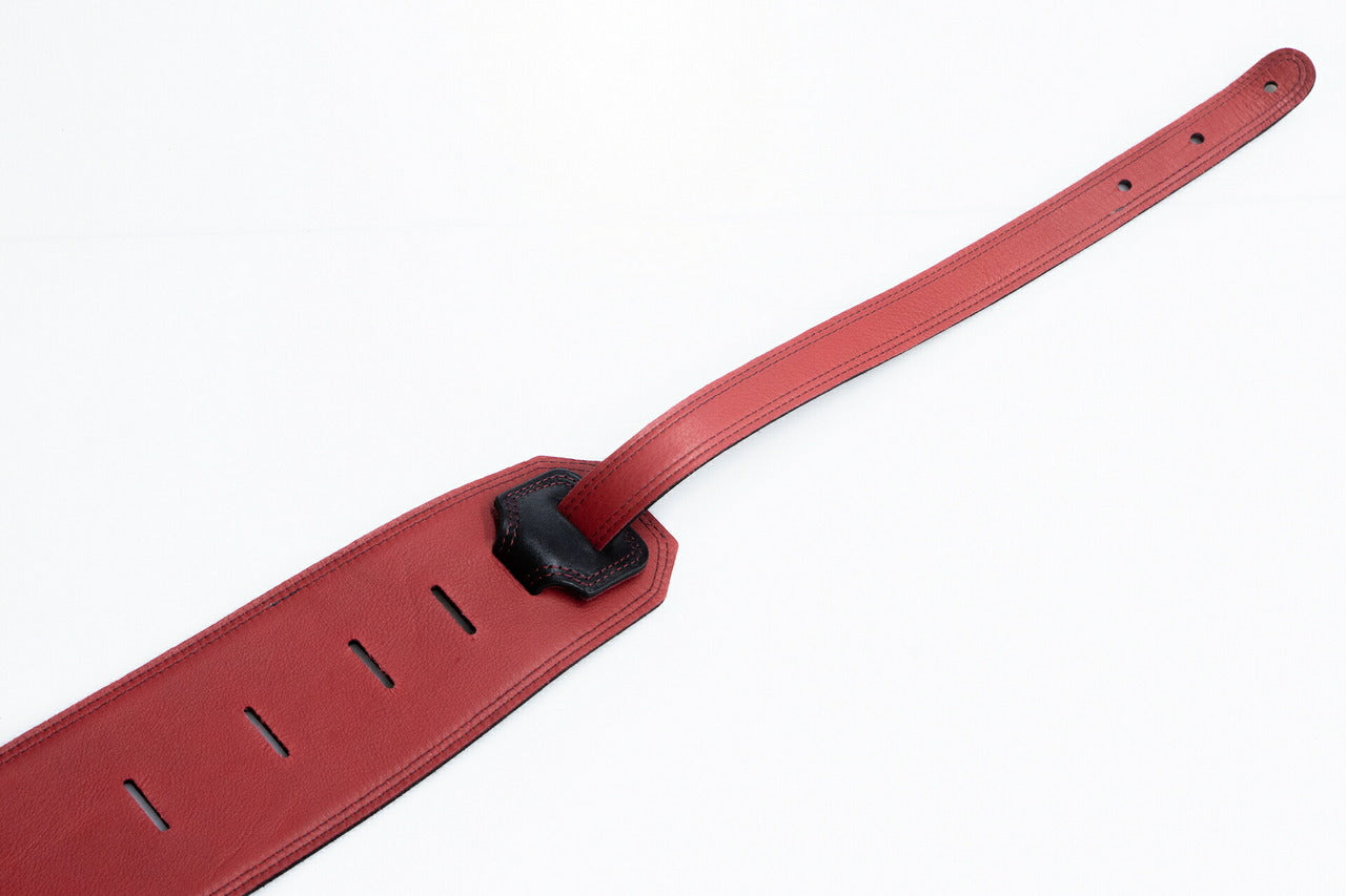 【new】Moody Straps / 4.0 Inch Black/Red Leather Standard Tail 【GIB横浜】