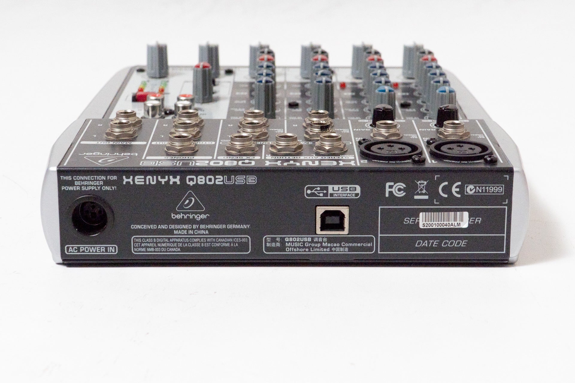XY1 アンリミ 52枚 used】BEHRINGER / Xenyx Q802USB アナログミキサー【GIB Yokohama