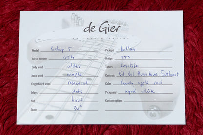 【new】De Gier / Bebop 5 Candy Apple Red 4.305kg #454【GIB Yokohama】