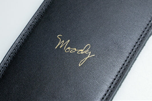 【new】Moody Straps / 4.0 Inch Black/Black Suede Standard Tail 【GIB Yokohama】