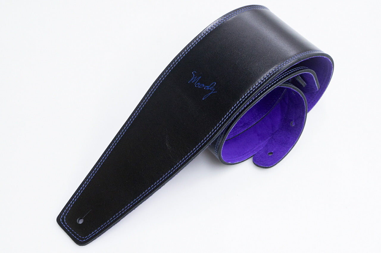 【new】Moody Straps / 4.0 Inch Black/Blue Suede Standard Tail 【GIB Yokohama】