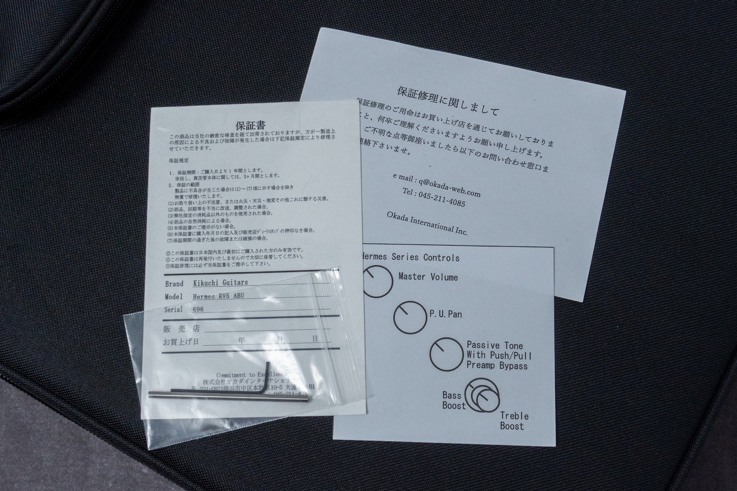 【new】Kikuchi Guitars / Hermes RV5 ABU 3.97kg #696【GIB Hyogo】【Plek-adjusted】
