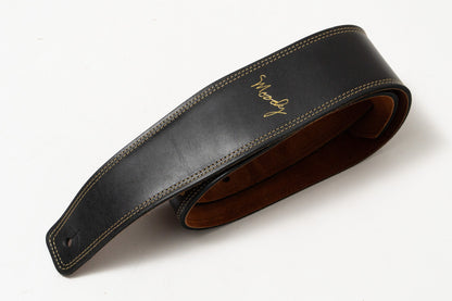 【used】Moody Straps / 2.5 Inch Black/Tobacco Suede Standard Tail【GIB Yokohama】