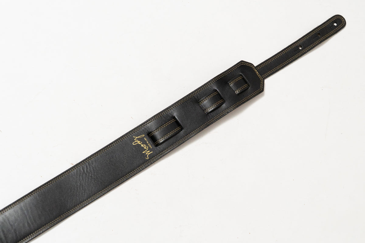 【used】Moody Straps / 2.5 Inch Black/Tobacco Suede Standard Tail【GIB Yokohama】