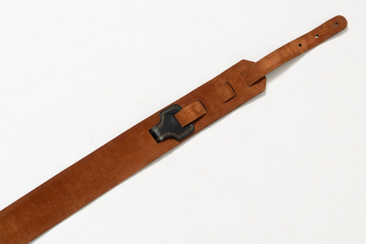 【used】Moody Straps / 2.5 Inch Black/Tobacco Suede Standard Tail【GIB Yokohama】