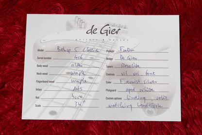 【new】De Gier / Bebop 5 Classic Firemist Silver Aged 3.825kg #416【GIB Yokohama】