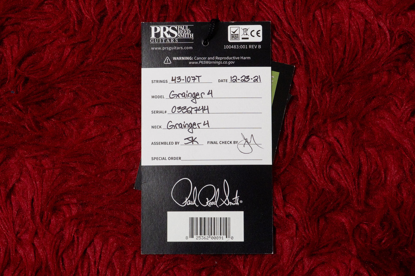 【new】PRS(Paul Reed Smith) / Grainger 4 String Bass MS 4.115kg #332744【GIB Yokohama】