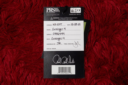 【new】PRS(Paul Reed Smith) / Grainger 4 String Bass MS 4.115kg #332744【GIB Yokohama】