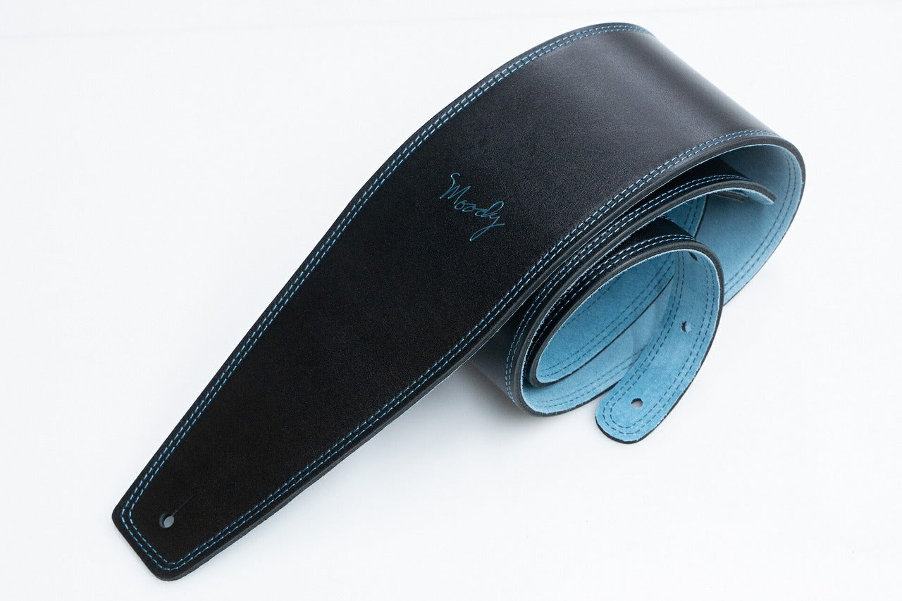 【new】Moody Straps / 4.0 Inch Black/SkyBlue Suede Standard Tail 【GIB Yokohama】