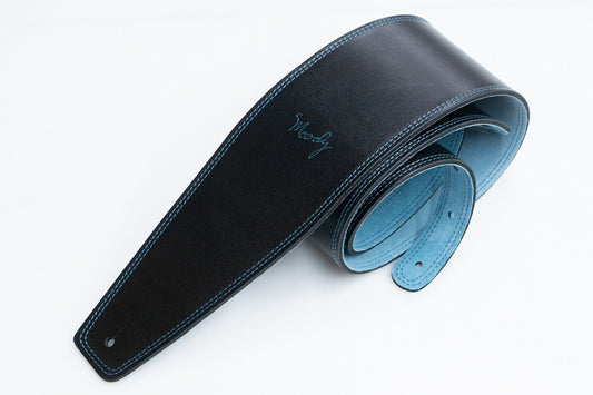 【new】Moody Straps / 4.0 Inch Black/SkyBlue Suede Standard Tail 【GIB Yokohama】