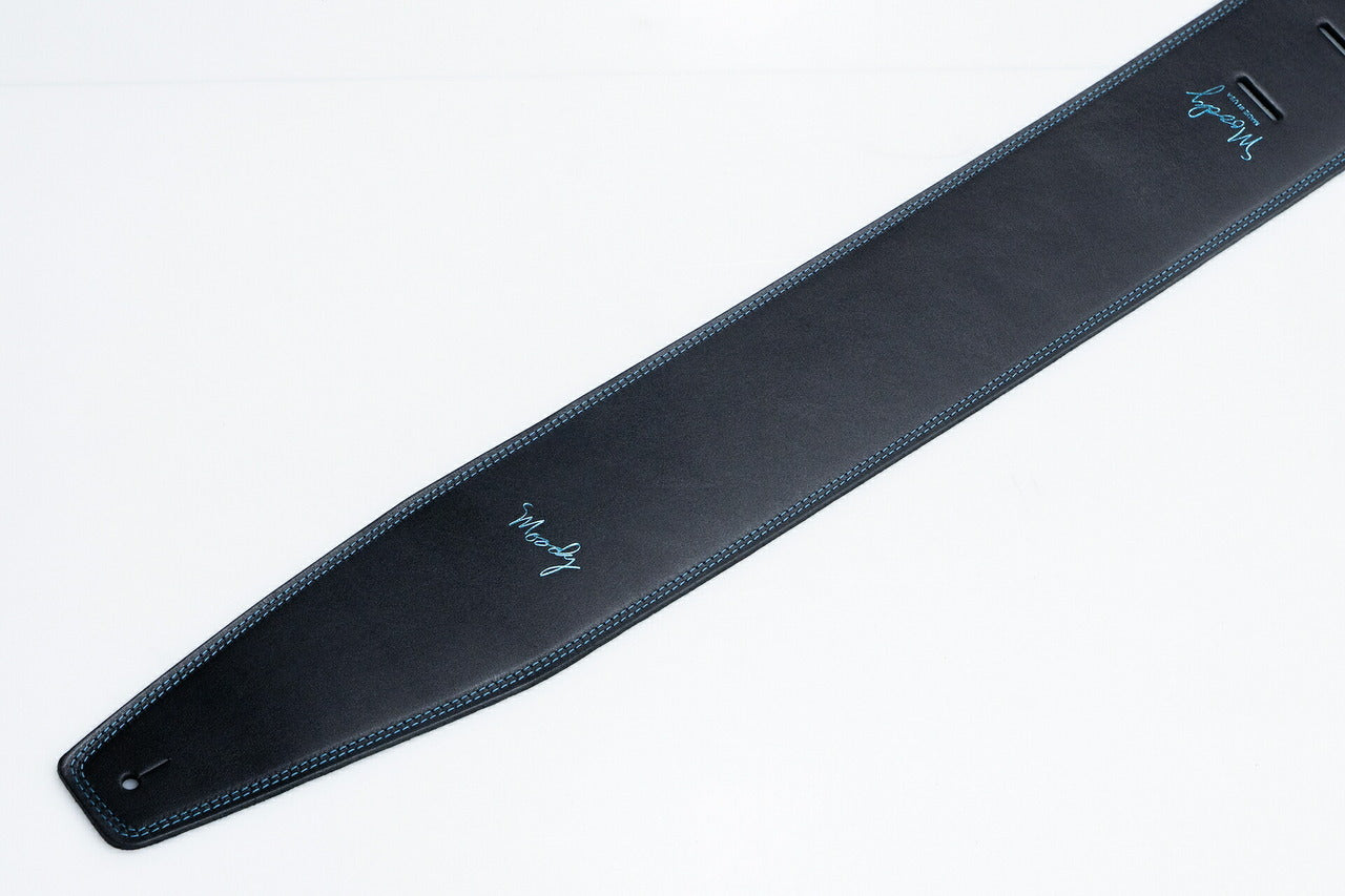 【new】Moody Straps / 4.0 Inch Black/SkyBlue Suede Standard Tail 【GIB Yokohama】