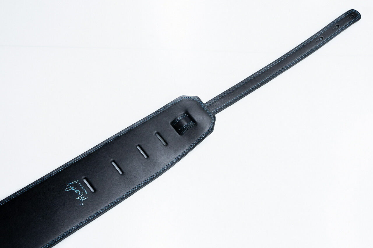 【new】Moody Straps / 4.0 Inch Black/SkyBlue Suede Standard Tail 【GIB Yokohama】
