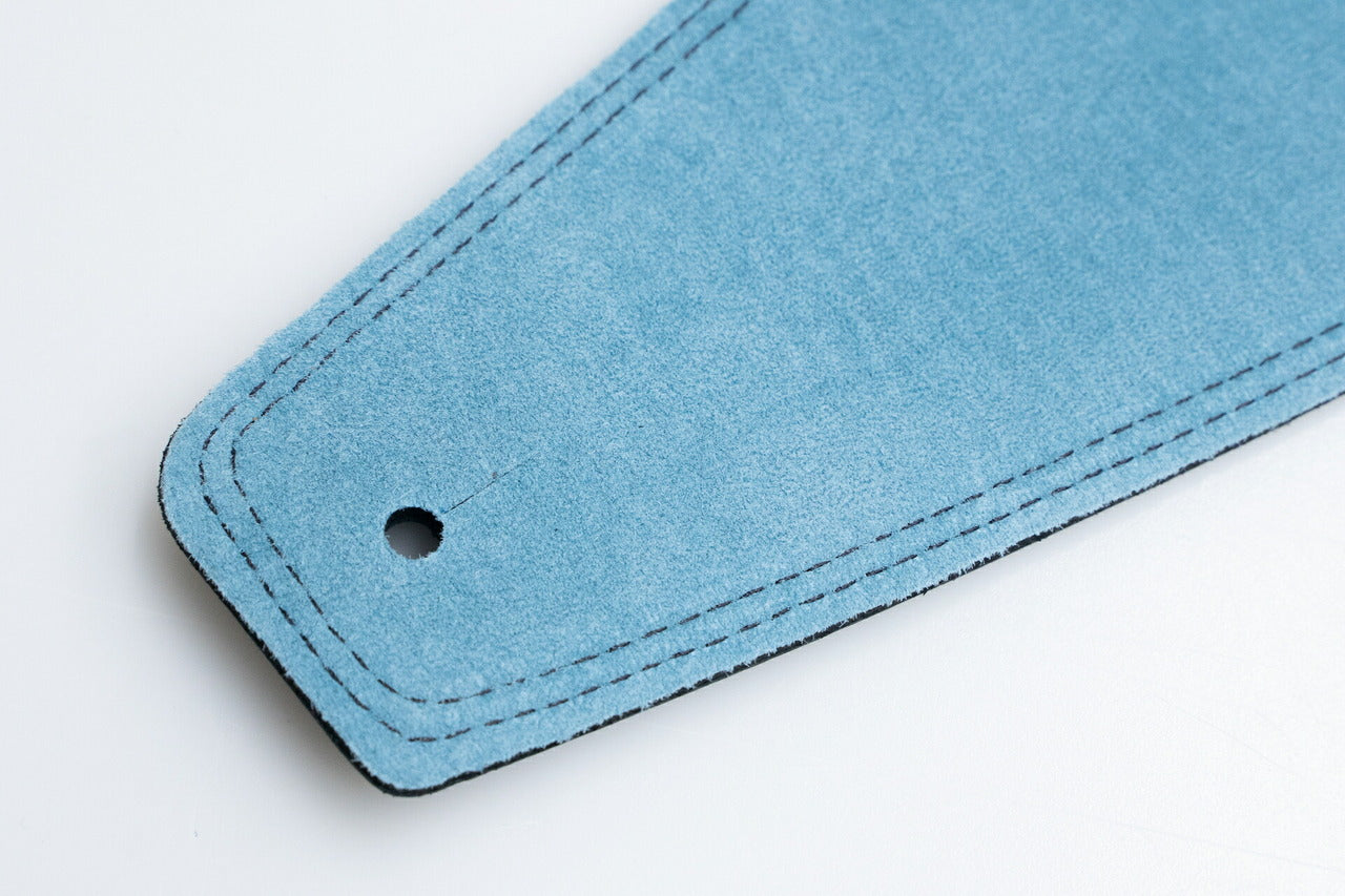 【new】Moody Straps / 4.0 Inch Black/SkyBlue Suede Standard Tail 【GIB Yokohama】