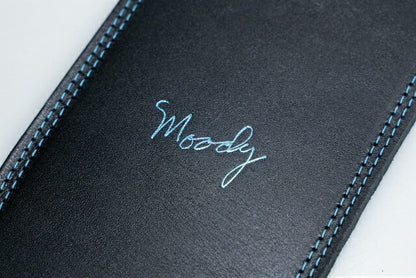 【new】Moody Straps / 4.0 Inch Black/SkyBlue Suede Standard Tail 【GIB Yokohama】