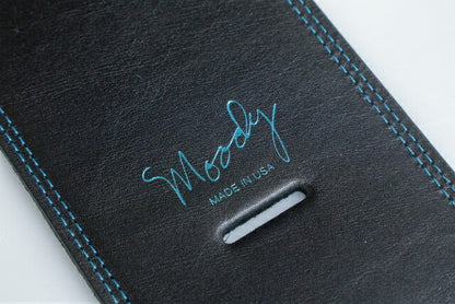 【new】Moody Straps / 4.0 Inch Black/SkyBlue Suede Standard Tail 【GIB Yokohama】
