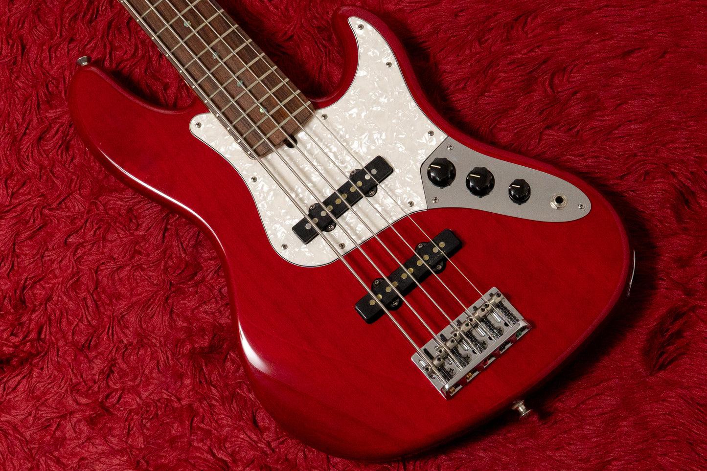 【used】Fender / American deluxe Jazz Bass V Red passive mod. 1998 4.445kg #DN805295【GIB Yokohama】