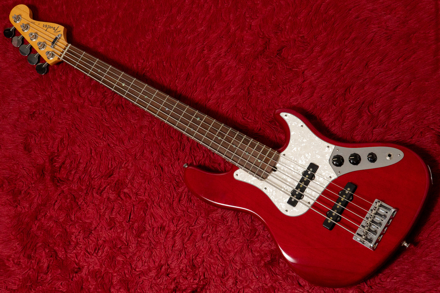【used】Fender / American deluxe Jazz Bass V Red passive mod. 1998 4.445kg #DN805295【GIB Yokohama】