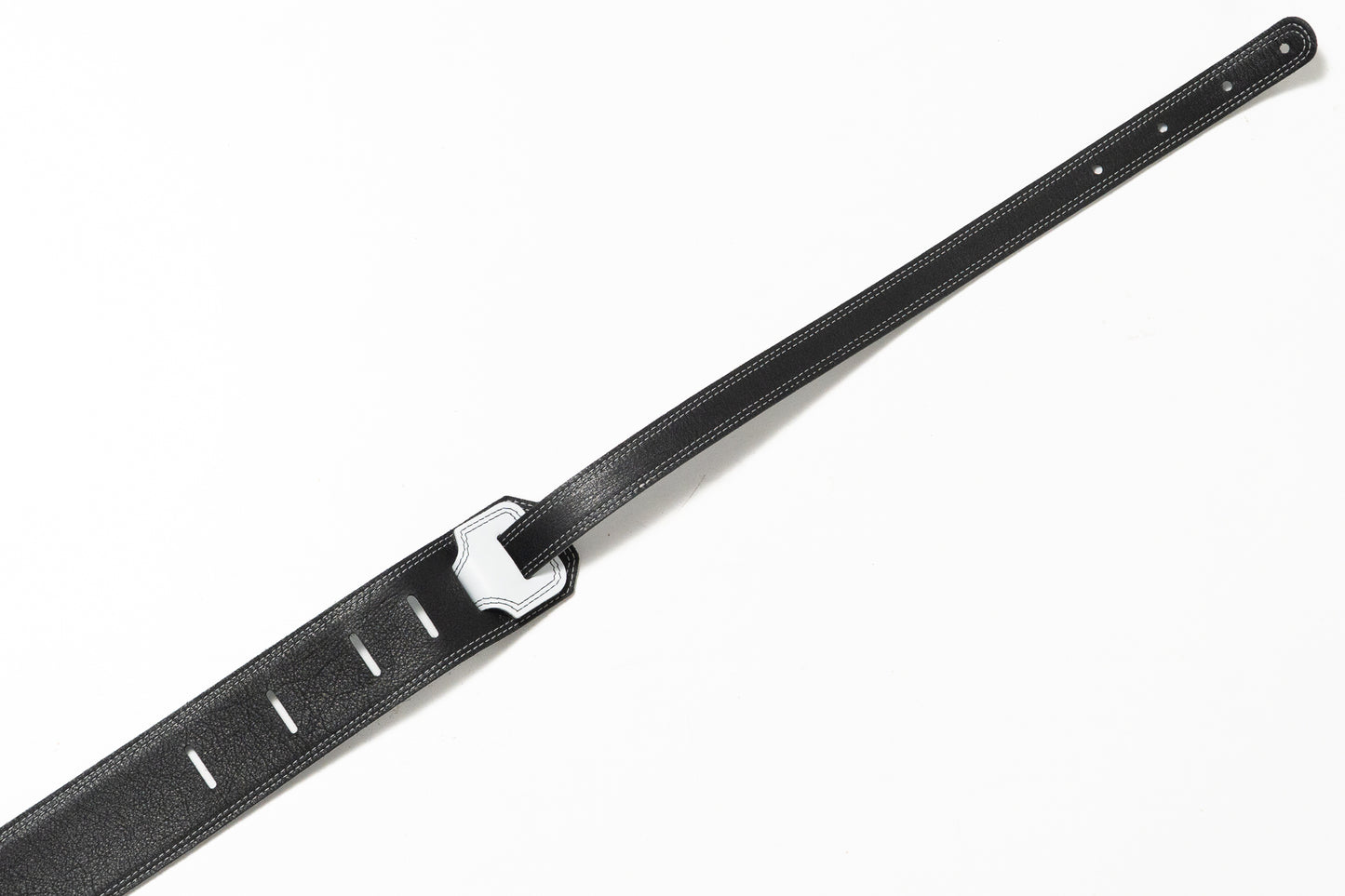 【new】Moody Straps / 2.5 Inch White/Black  Leather Long Tail【GIB Yokohama】
