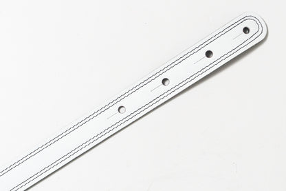【new】Moody Straps / 2.5 Inch White/Black  Leather Long Tail【GIB Yokohama】