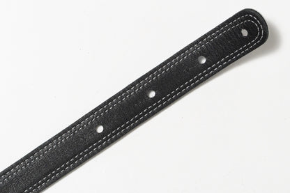 【new】Moody Straps / 2.5 Inch White/Black  Leather Long Tail【GIB Yokohama】