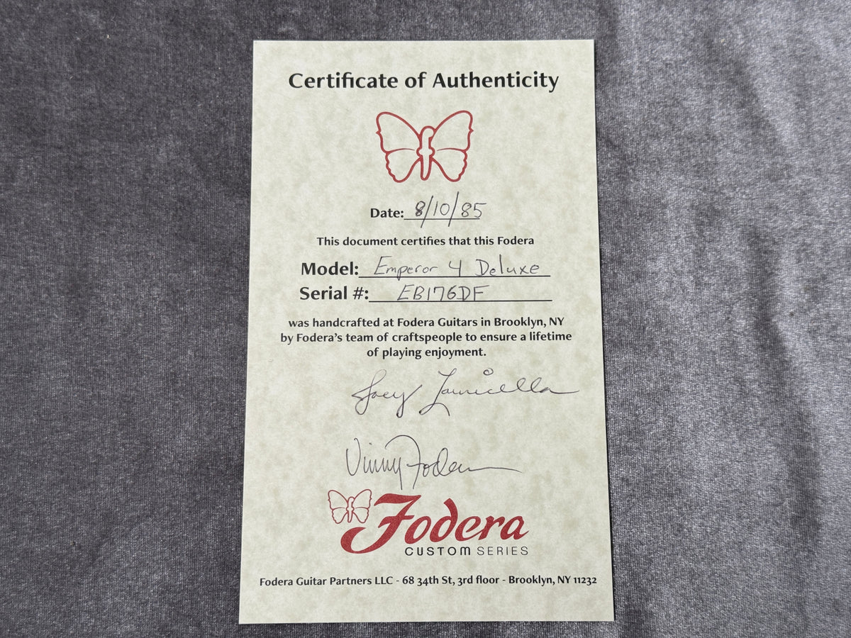 【used】Fodera / Emperor 4 Deluxe 4.375kg #EB176DF【Consignment】【GIB Hyogo】