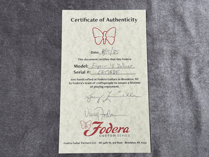【used】Fodera / Emperor 4 Deluxe 4.375kg #EB176DF【Consignment】【GIB Hyogo】
