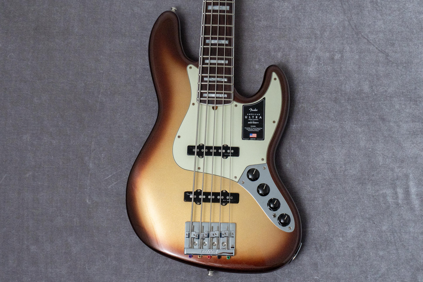 【used】Fender / American Ultra Jazz Bass® V Mocha Burst 2022 4.50kg #US22033700【GIB Hyogo】【Plek-adjusted】