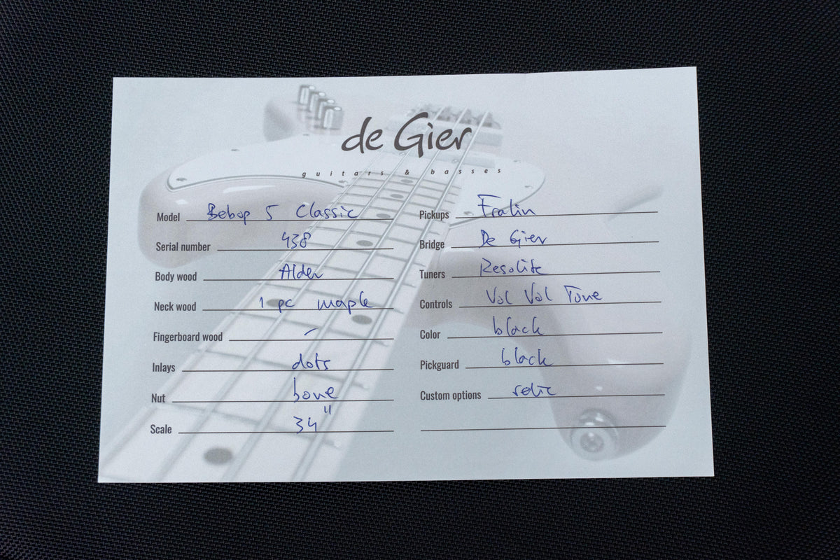 【new】De Gier / Bebop 5 Classic Black Aged 3.875kg #438【GIB Hyogo】