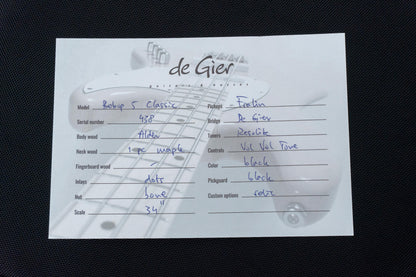 【new】De Gier / Bebop 5 Classic Black Aged 3.875kg #438【GIB Hyogo】
