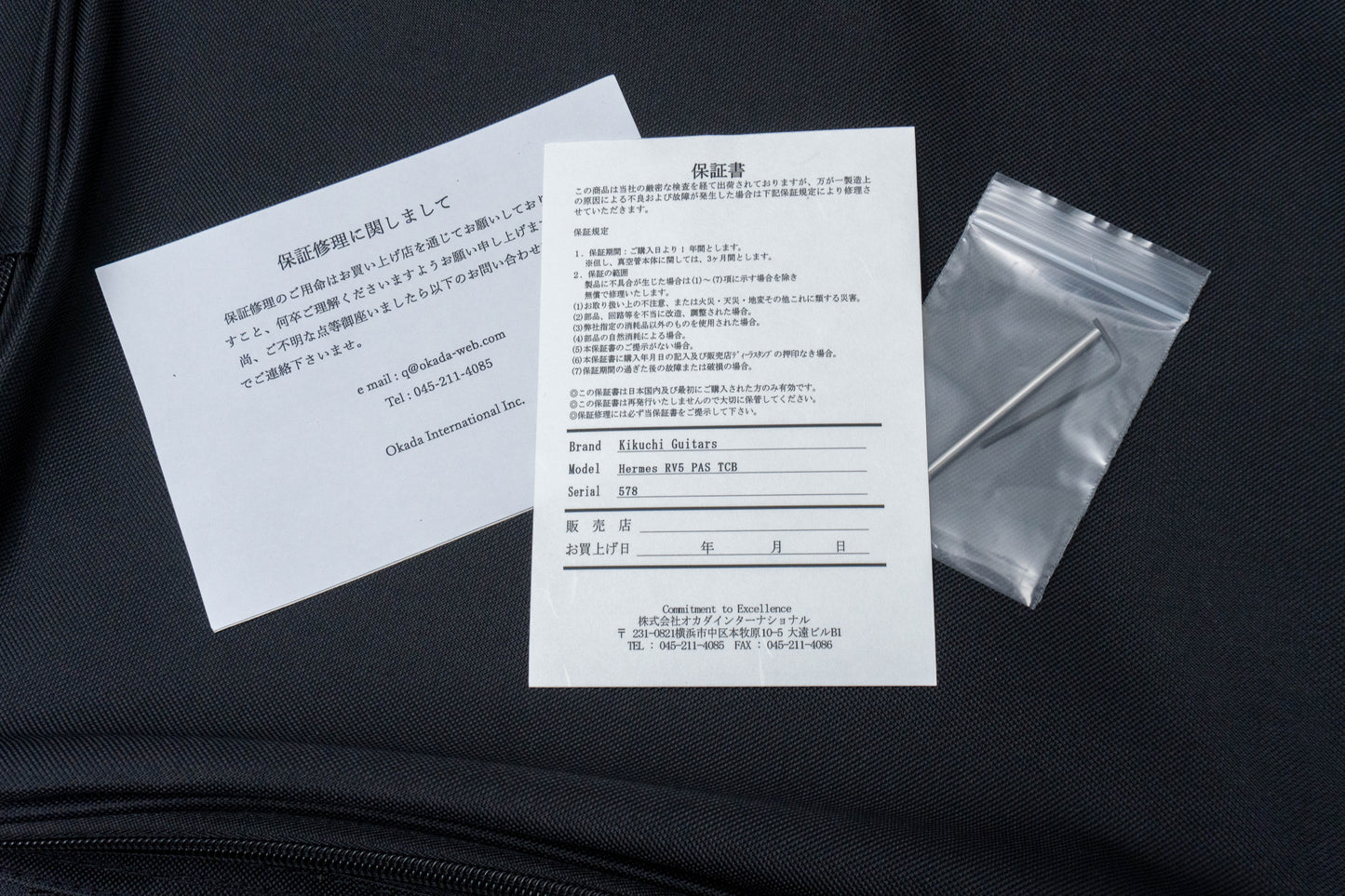 【new】Kikuchi Guitars / Hermes RV5 PAS TCB 3.632kg #578【GIB Hyogo】