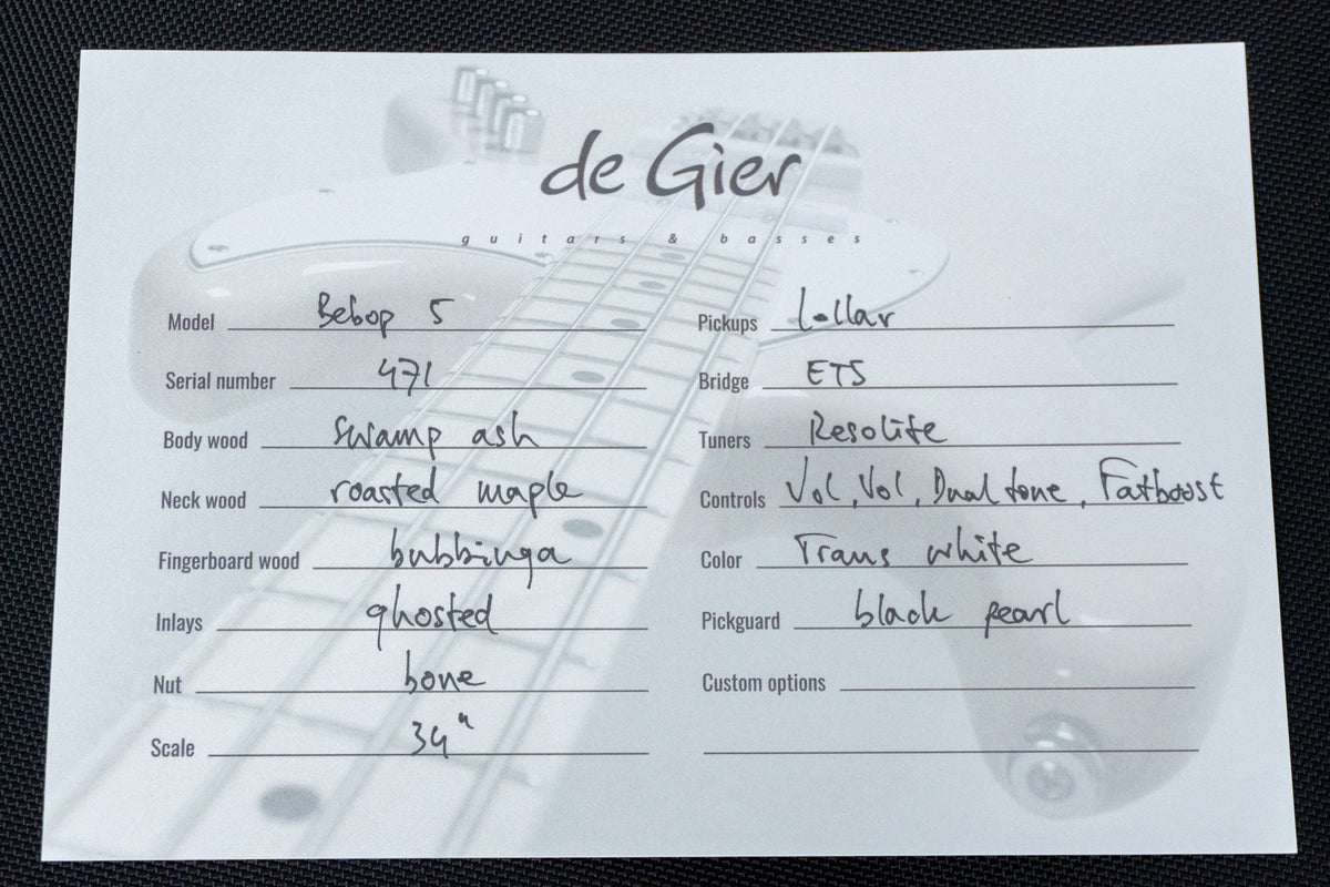 【new】De Gier / Bebop 5 Trans White 4.47kg #471【GIB Hyogo】