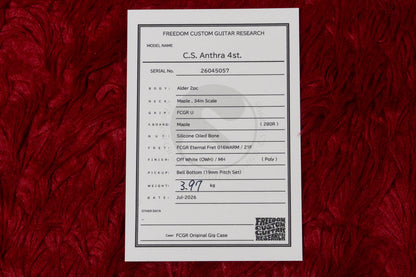 【new】Freedom Custom Guitar Research / C.S.Anthra 4st. OWH 3.97kg #26045057【GIB Yokohama】