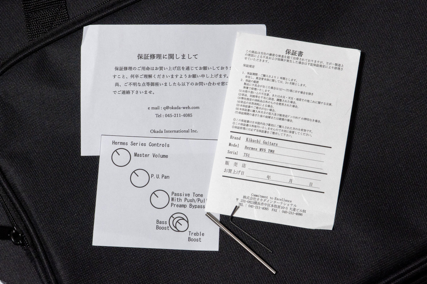 【new】Kikuchi Guitars / Hermes MV5 TWH 3.835㎏ #751【GIB Yokohama】